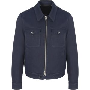 Tom Ford , Cotton Linen Twill Jacket in Indigo ,Blue male, Sizes: M