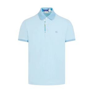 Etro , Blue Cotton Polo Shirt ,Blue male, Sizes: S, XL, L