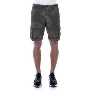 40Weft , Cargo Linen Bermuda Shorts ,Green male, Sizes: 3XL, 2XL