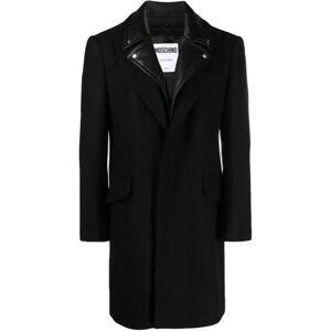 Moschino , Black Aw23 Mens Jackets Coats ,Black male, Sizes: L