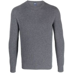 Fedeli , Round-neck Knitwear ,Gray male, Sizes: M