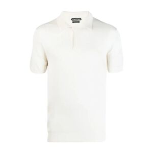 Tom Ford , Luxury Ivory Polo Shirt ,White male, Sizes: M