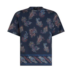 Etro , Etro T-shirts and Polos Blue ,Multicolor male, Sizes: XL, S