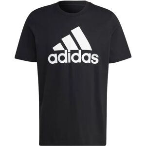 Adidas , Black T-shirts and Polos with Big Logo ,Black male, Sizes: XL, L