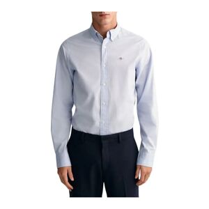 Gant , Pinpoint Oxford Shirt ,Blue male, Sizes: 4XL