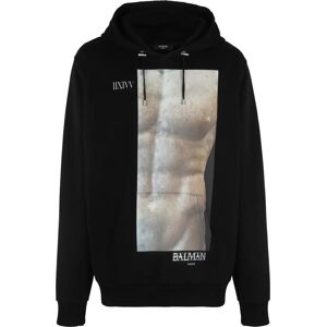 Balmain , Statue print hoodie ,Black male, Sizes: M