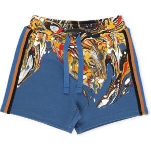 Dolce & Gabbana , Marbled Print Bermuda Shorts ,Blue male, Sizes: 12 M