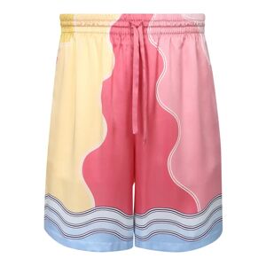 Casablanca , Printed Satin Bermuda Shorts ,Pink male, Sizes: XS