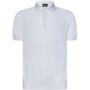 Kiton , White Cotton Polo Shirt ,White male, Sizes: L, S