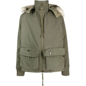 Greg Lauren , Beige Padded Coat with Detachable Hood ,Beige male, Sizes: XL