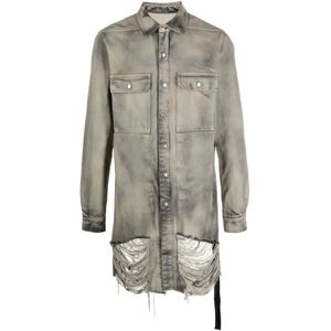 Rick Owens , Grey Jackets with Metal Buttons ,Gray male, Sizes: M