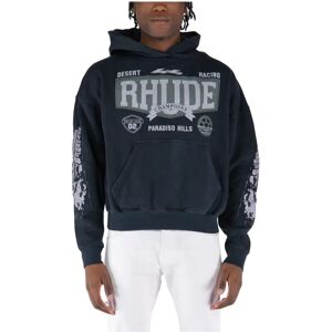 Rhude , Hoodie Sweatshirt ,Black male, Sizes: S