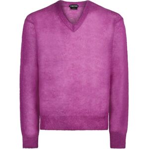 Tom Ford , Purple Mohair Semi Sheer Jumper ,Purple male, Sizes: L