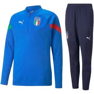 Puma , Italy 1/4 Zip Player Tracksuit ,Blue male, Sizes: M, XL, S, 2XL