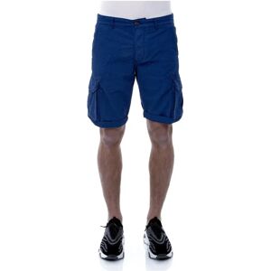 40Weft , Basic Seersucker Cargo Shorts ,Blue male, Sizes: 3XL