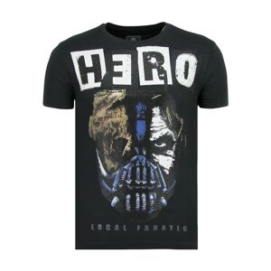 Local Fanatic , Hero Mask - Summer T-shirt Men - 6323N ,Black male, Sizes: M, 2XL, S, XL, L