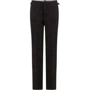 Burberry , Wool Trousers with Satin Band ,Black male, Sizes: L, M