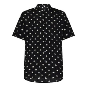 Balmain , Black Star Print Short-Sleeved Shirt ,Black male, Sizes: L, S, M