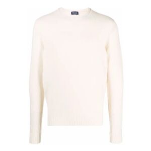 Drumohr , Round-neck Knitwear ,White male, Sizes: XL, M, L, 2XL, 3XL