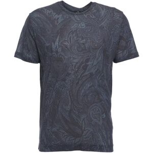 Etro , Italian Paisley Crew Neck T-shirt ,Blue male, Sizes: XL, 2XL, S, M, L