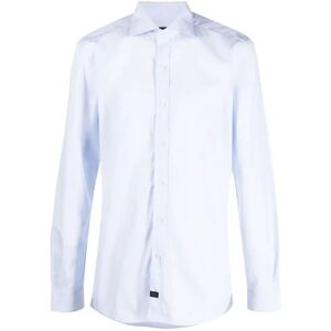 Fay , Light Blue Cotton Formal Shirt ,Blue male, Sizes: S