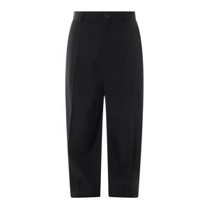 Balenciaga , Oversize Black Wool Trousers ,Black male, Sizes: M, S