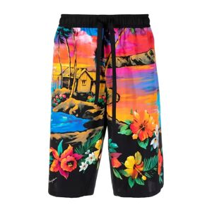 Dolce & Gabbana , Tropical Print Bermuda Shorts ,Multicolor male, Sizes: L