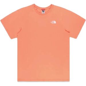 The North Face , Logo Print Cotton T-Shirt ,Orange male, Sizes: M, S