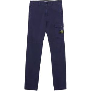 Stone Island , Pocketed Trouser for Men ,Blue unisex, Sizes: 10 Y, 14 Y