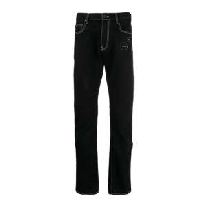 Off White , Off White Hands-Off Straight-Leg Jeans ,Black male, Sizes: W33, W31, W32