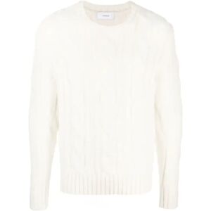 Lardini , Chunky Cable Knit Jumper ,White male, Sizes: XL, L