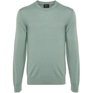 Brioni , Green Wool Knit Jumper ,Green male, Sizes: L, 2XL, XL, 3XL