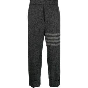 Thom Browne , Grey Tweed Drop-Crotch Trousers ,Gray male, Sizes: XL