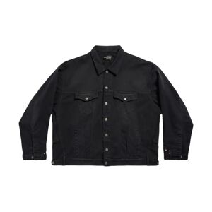 Balenciaga , Black Deconstructed Denim Jacket ,Black male, Sizes: S
