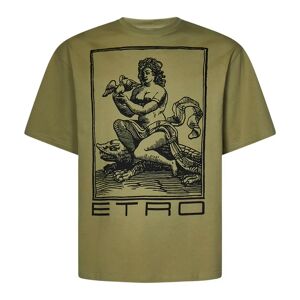 Etro , Etro T-shirts and Polos Green ,Green male, Sizes: XL, S, M, L