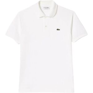 Lacoste , Men's Polo Shirt with Mother of Pearl Buttons ,White male, Sizes: 2XL