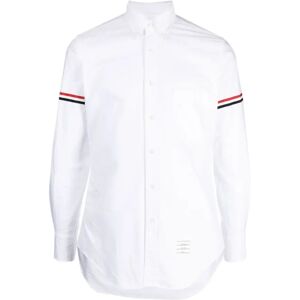 Thom Browne , White Grosgrain Oxford Shirt ,White male, Sizes: L