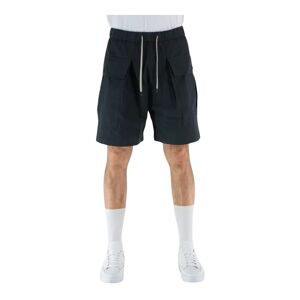 Covert , Cotton Bermuda Shorts with Elastic Waistband ,Black male, Sizes: L