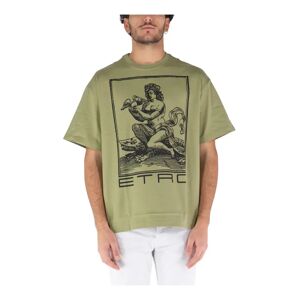 Etro , Printed T-Shirt ,Green male, Sizes: XL, L, M