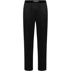 Tom Ford , Stretch Silk Black Pyjama Pants ,Black male, Sizes: L, M