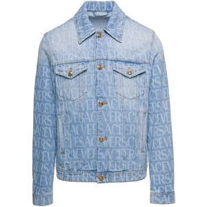 Versace , Versace Denim Jacket Blue ,Blue male, Sizes: M, L