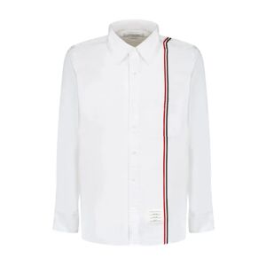 Thom Browne , White Oxford Shirt with Tricolour Detail ,White male, Sizes: 2XL, L, XL, M