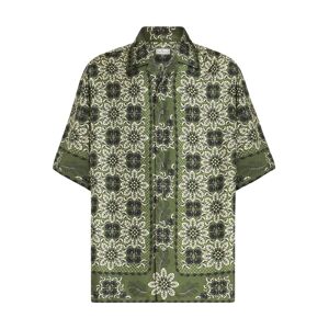 Etro , Green Medallion Print Bowling Shirt ,Green male, Sizes: L, M