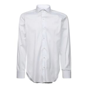 Barba , Classic White Oxford Shirt ,White male, Sizes: 4XL