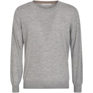 Brunello Cucinelli , Mélange Crew-Neck Jumper ,Gray male, Sizes: 2XL, S