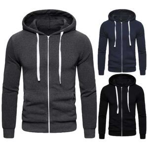 True Face Cozy Men'S Fleece Winter Hoodie - Navy   Wowcher