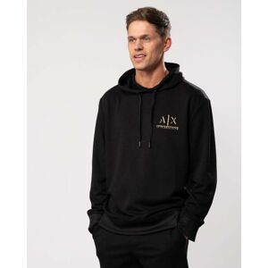 Armani Exchange Mens 3D A X Logo Pullover Hoodie  - Black 1200 - L - male