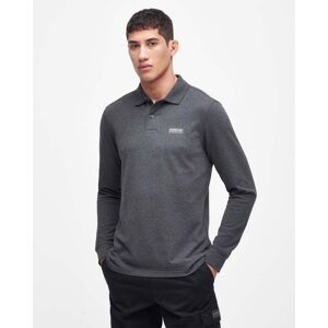 Barbour International Essential Mens Long Sleeve Polo  - Asphalt Marl - XXXL - male