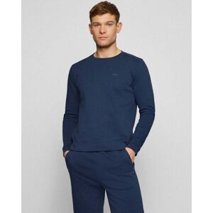 Boss Green Salbo Mens Curved Logo Sweatshirt  - Navy 410 - M - male