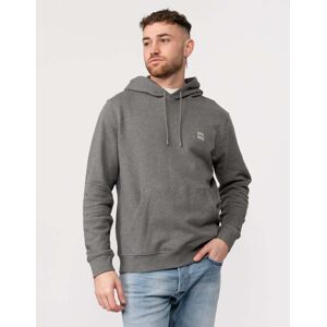 Boss Orange Wetalk Mens Pullover Hoodie With Logo Patch  - Light/Pastel Grey 051 - XL - male